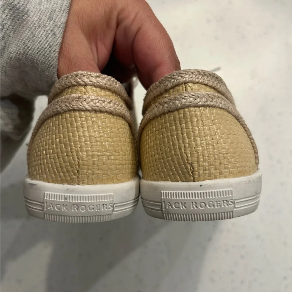 Jack Rogers Woven Raffia Sneakers Size 8